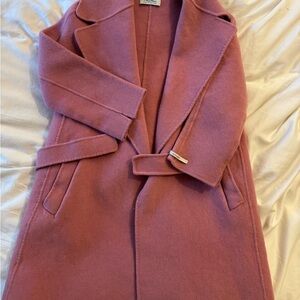 ‘S MaxMara Wool Dusty Rose Trench Coat